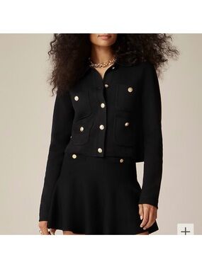 J Crew cropped lady jacket with gold buttons